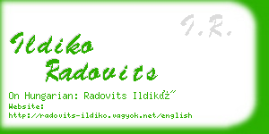 ildiko radovits business card